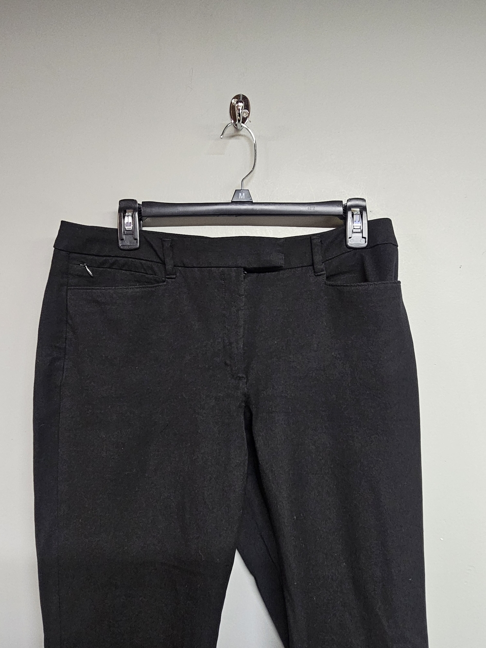 White House Black Market Black Straight Leg Pants Women's 10 The Slim Dress Pant